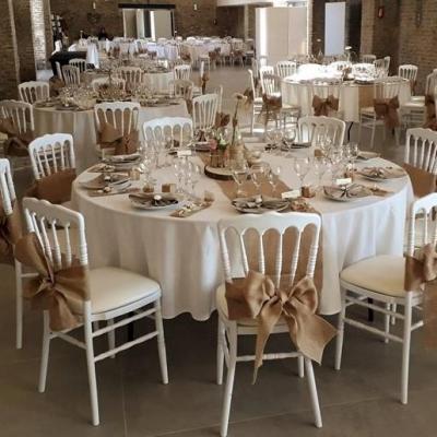 Location noeud et chemin en jute pour decoration mariage champetre dunkerque