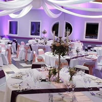 Location noeud satin rose poudre et aubergine nord pas de calais dunkerque