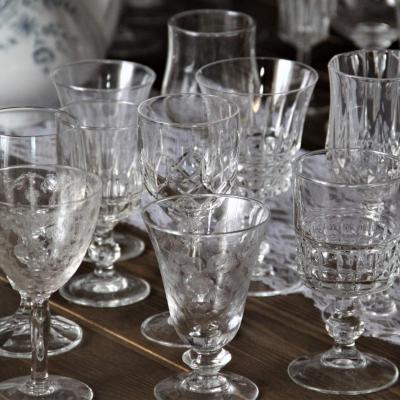 Location verre a pied vintage