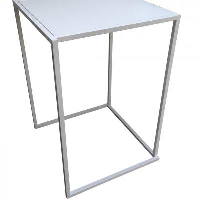 Mange debout empilable metal blanc plateau blanc mobilier dunkerque