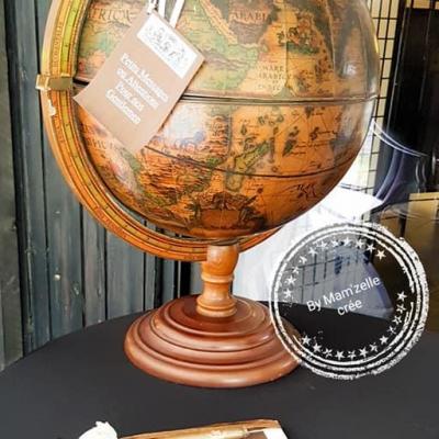 Mappemonde globe terrestre deco mariage voyage dunkerque lille