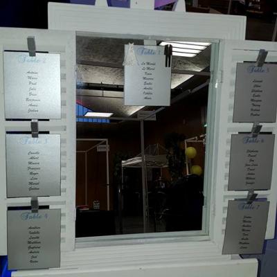 Miroir avec volet pour plan de table nse location