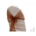 Noeud de chaise organza chocolat nse location