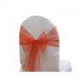 Noeud de chaise organza orange brule nse location