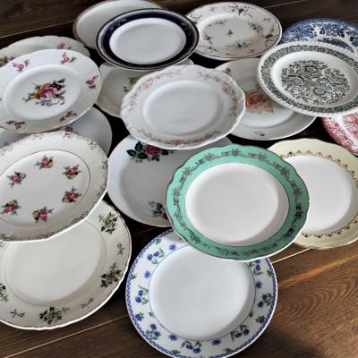 Petites assiettes depareillees vintage hauts de france