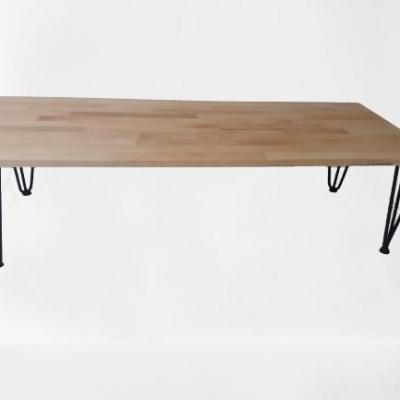 Table basse bois pieds metal mobilier evenementiel dunkerque salon professionnel