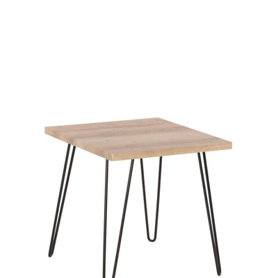 Table basse pieds metal noir plateau bois espace lounge dunkerque